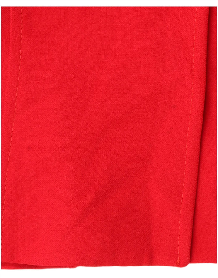 Sobretudo curto feminino Zara UK 18 XL vermelho rayon