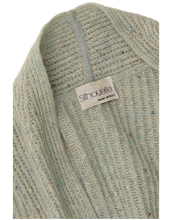 Suéter feminino Silhouette Poncho Cardigan tamanho único verde