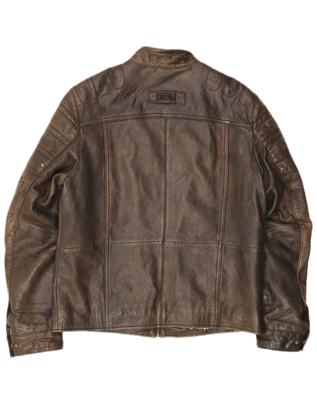 Camel Active Jaqueta masculina de couro Racer IT 50 grande marrom