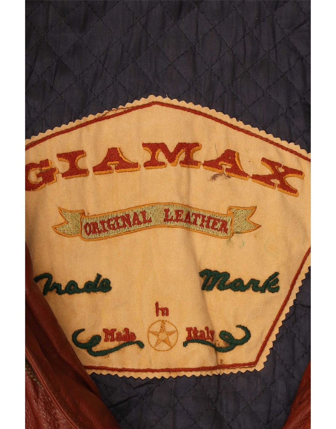Casaco masculino de couro com capuz Giamax UK 40 grande marrom