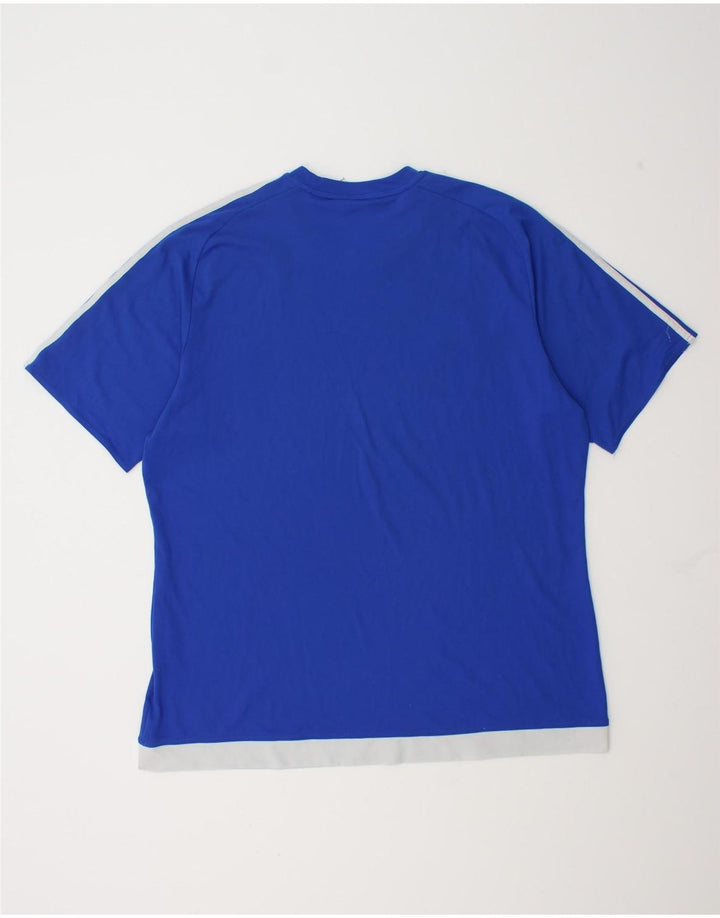 Adidas Masculino Climalite Camiseta Top XL Azul Colorblock Poliéster