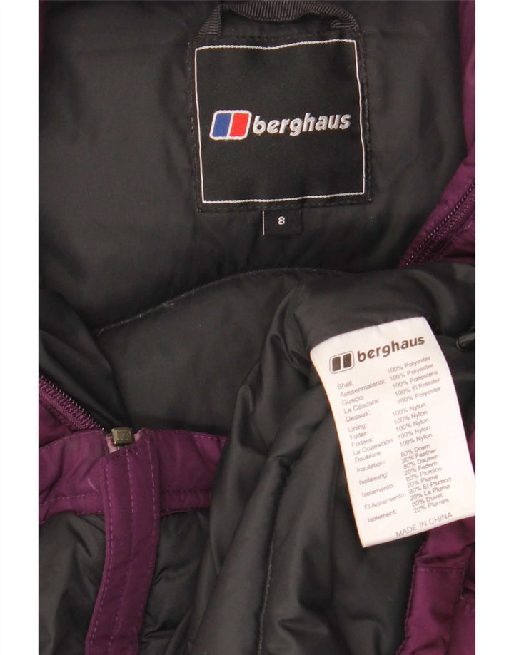Jaqueta acolchoada feminina Berghaus UK 8 poliéster roxo pequeno