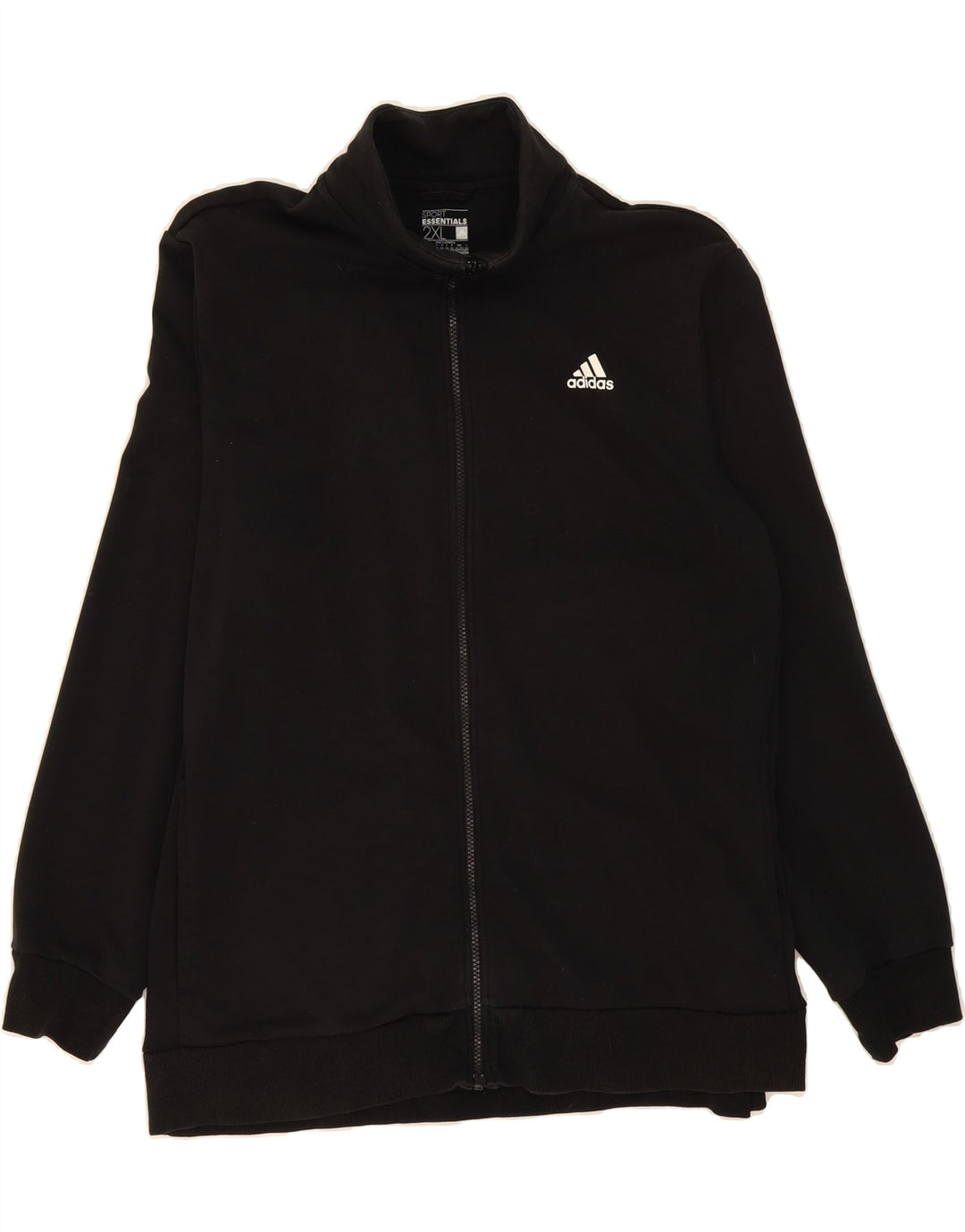 ADIDAS Mens Climalite Graphic Tracksuit Top Jacket 2XL Black Cotton Vintage Adidas and Second-Hand Adidas from Messina Hembry 