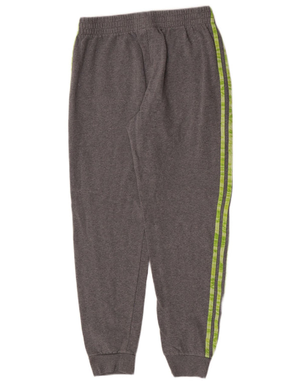 Adidas meninos calças de treino joggers 13-14 anos XL cinza algodão