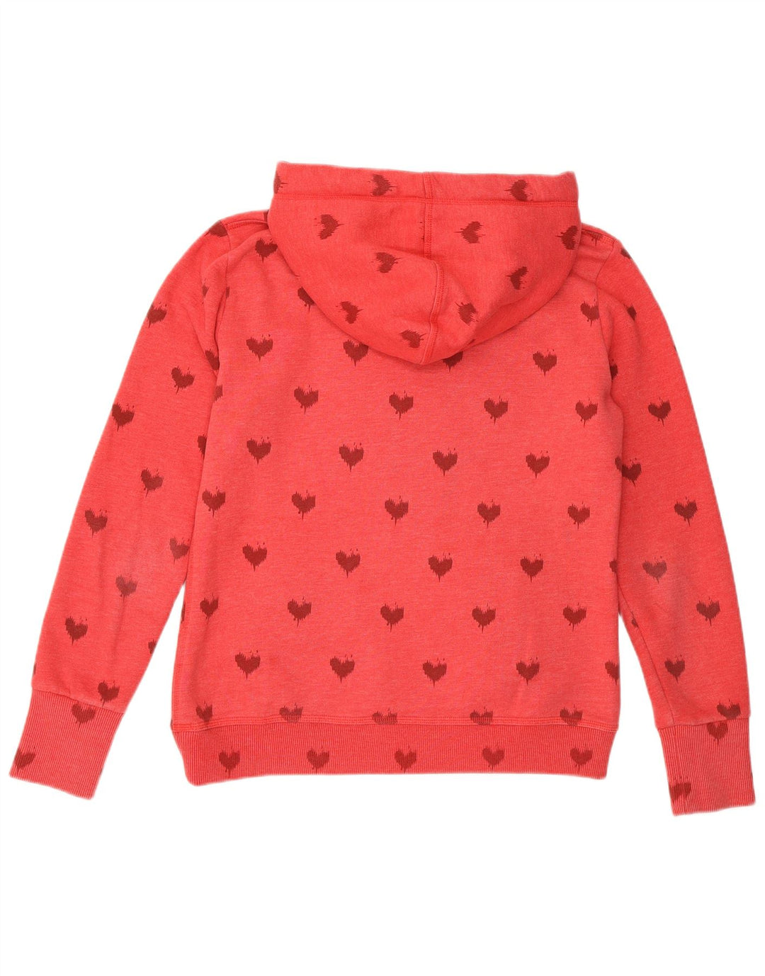 Jumper com capuz gráfico feminino SUPERDRY UK 14 coração vermelho médio