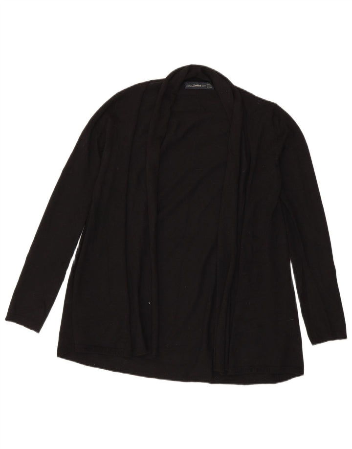 Zara Suéter Cardigan Aberto Feminino Reino Unido 10 Pequeno Preto
