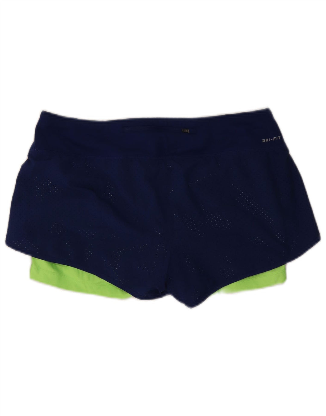 Shorts esportivos femininos Nike Dri Fit UK 14 médio azul marinho poliéster