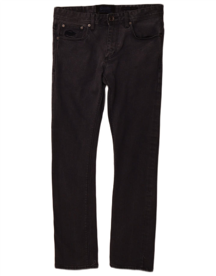 Jeans slim feminino SUPERDRY W32 L30 algodão cinza