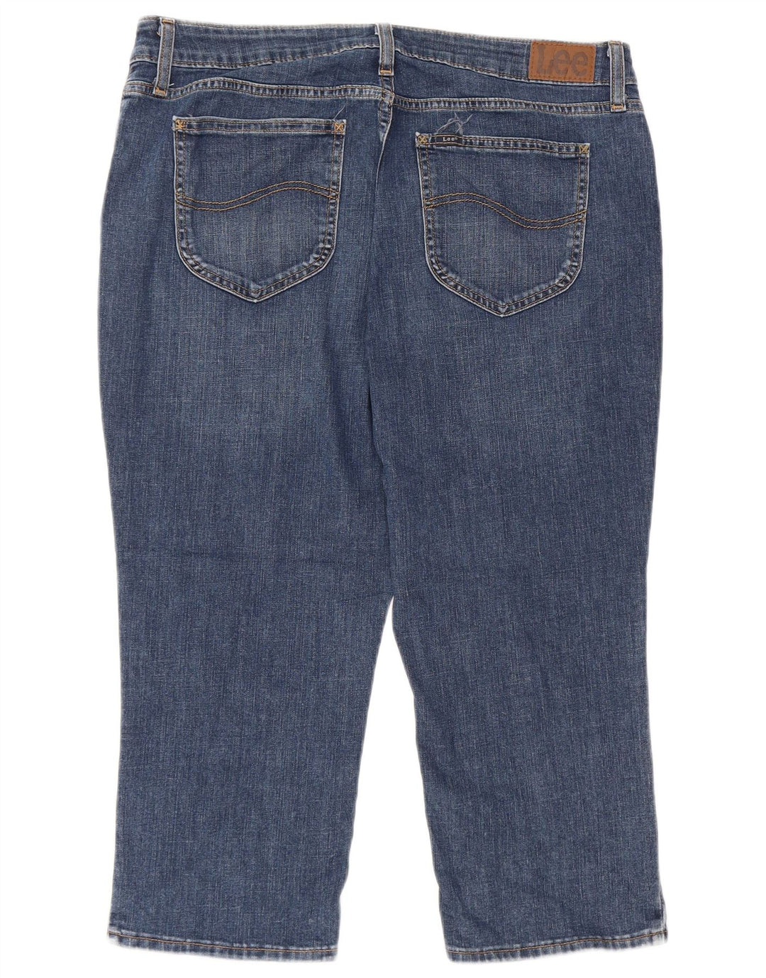 LEE Capri Jeans Feminino US 16 2XL W36 L22 Azul Algodão