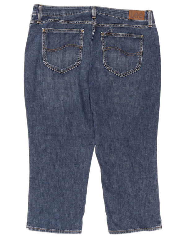 LEE Capri Jeans Feminino US 16 2XL W36 L22 Azul Algodão