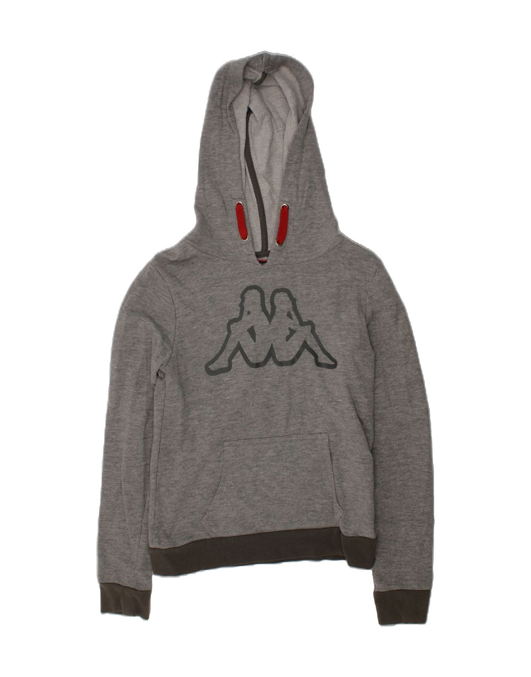 KAPPA Boys Graphic Hoodie Jumper 11-12 Years Grey Cotton Vintage Kappa and Second-Hand Kappa from Messina Hembry 