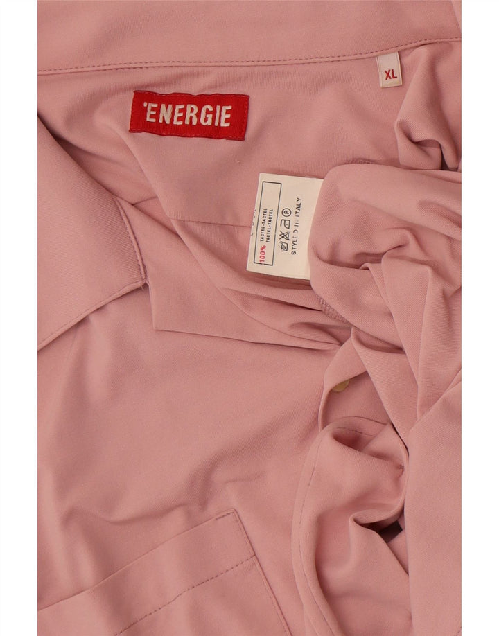 Camisa masculina de manga curta Energie XL rosa Tactel