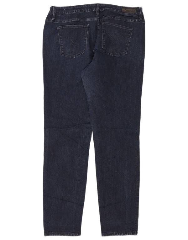 Calvin Klein Womens High Waist Slim Jeans US 16 XL W34 L32 Navy Blue