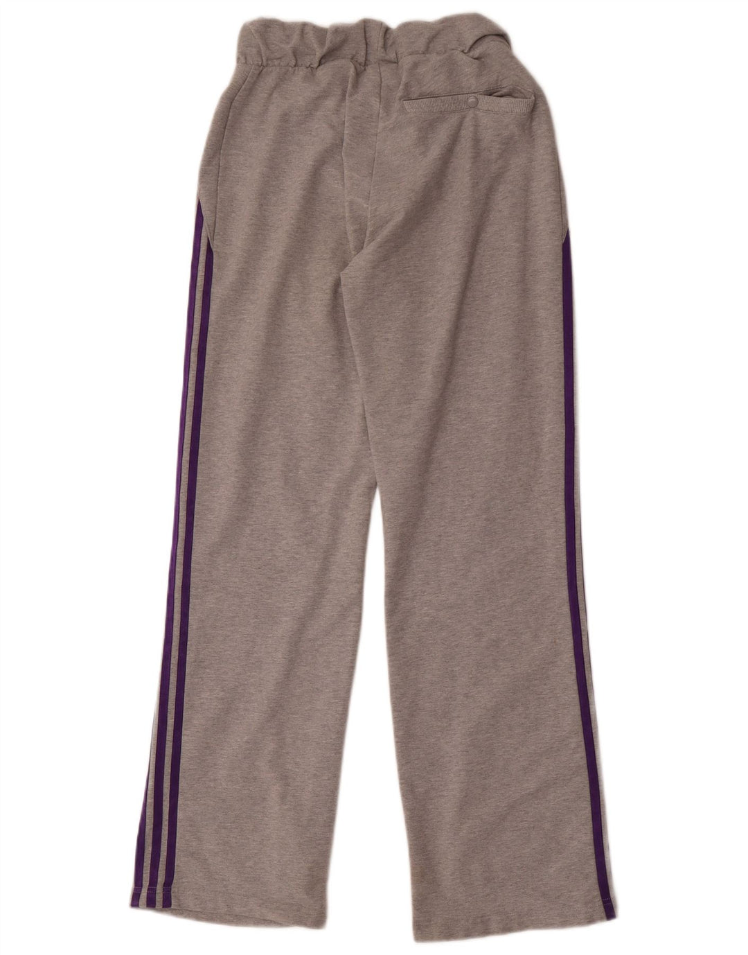 Calças de treino femininas Adidas UK 12 algodão cinza médio