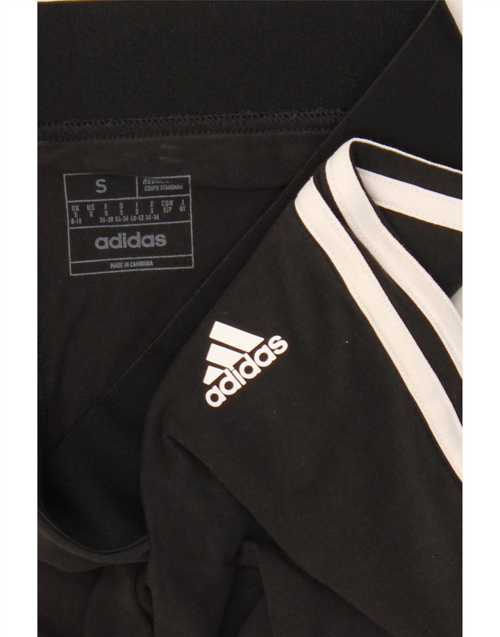 Leggings Adidas Regular Fit Femininas UK 8/10 Pequenas Algodão Preto