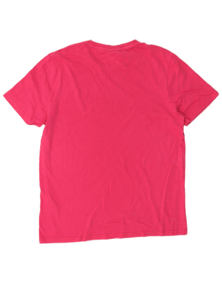 Camiseta masculina Lyle & Scott grande algodão rosa