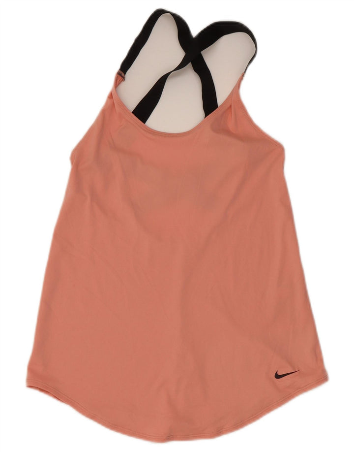 Nike Womens Dri Fit Vest Top UK 4 XS Rosa Poliéster