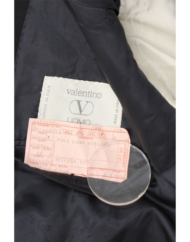 Jaqueta Blazer Masculina Valentino Double Breasted IT 52 XL Lã Virgem Preta