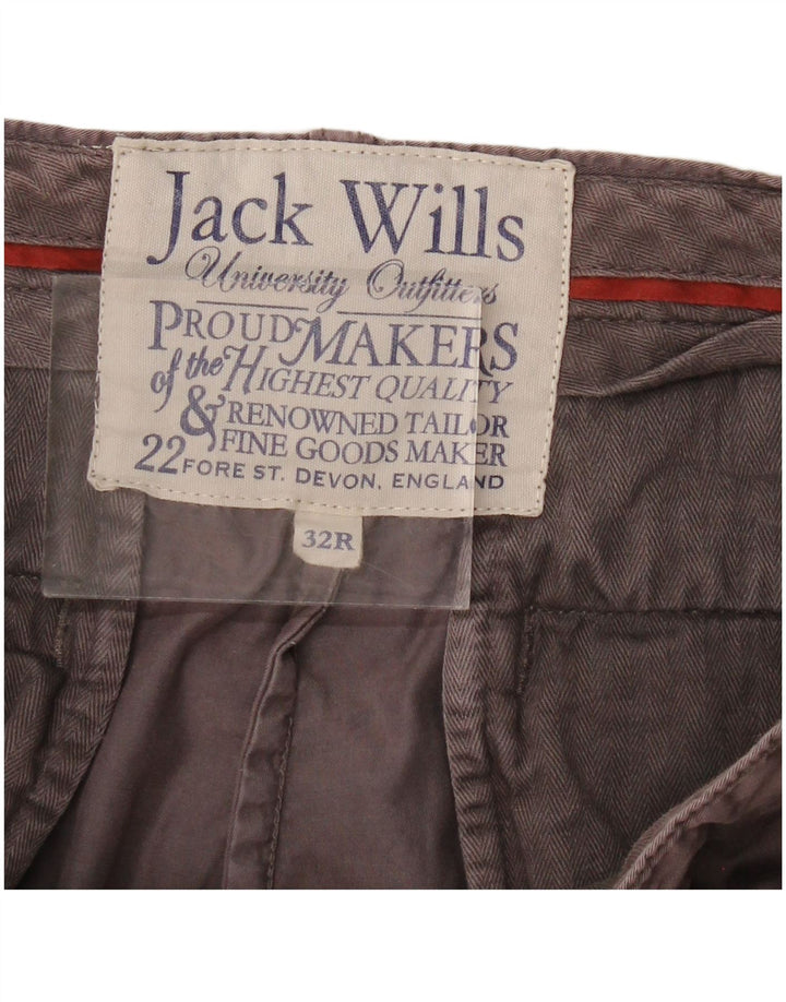 Calça feminina cortada reta JACK WILLS W32 L25 cinza