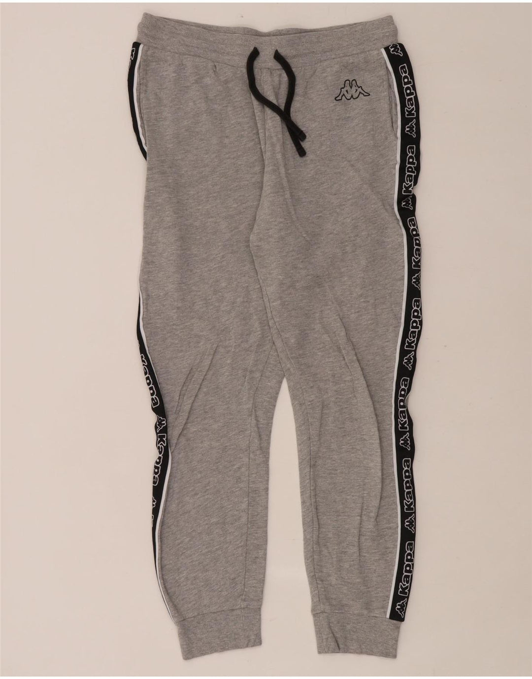 Calça de treino masculina KAPPA Tezenis Joggers cinza médio colorblock