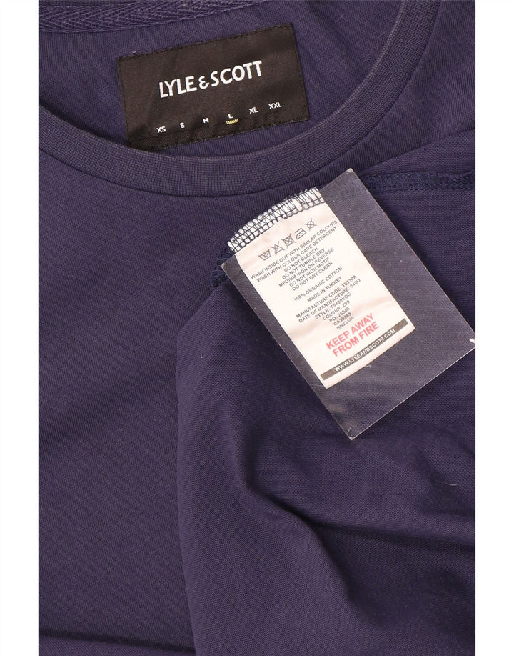 Camiseta masculina LYLE & SCOTT grande algodão azul marinho