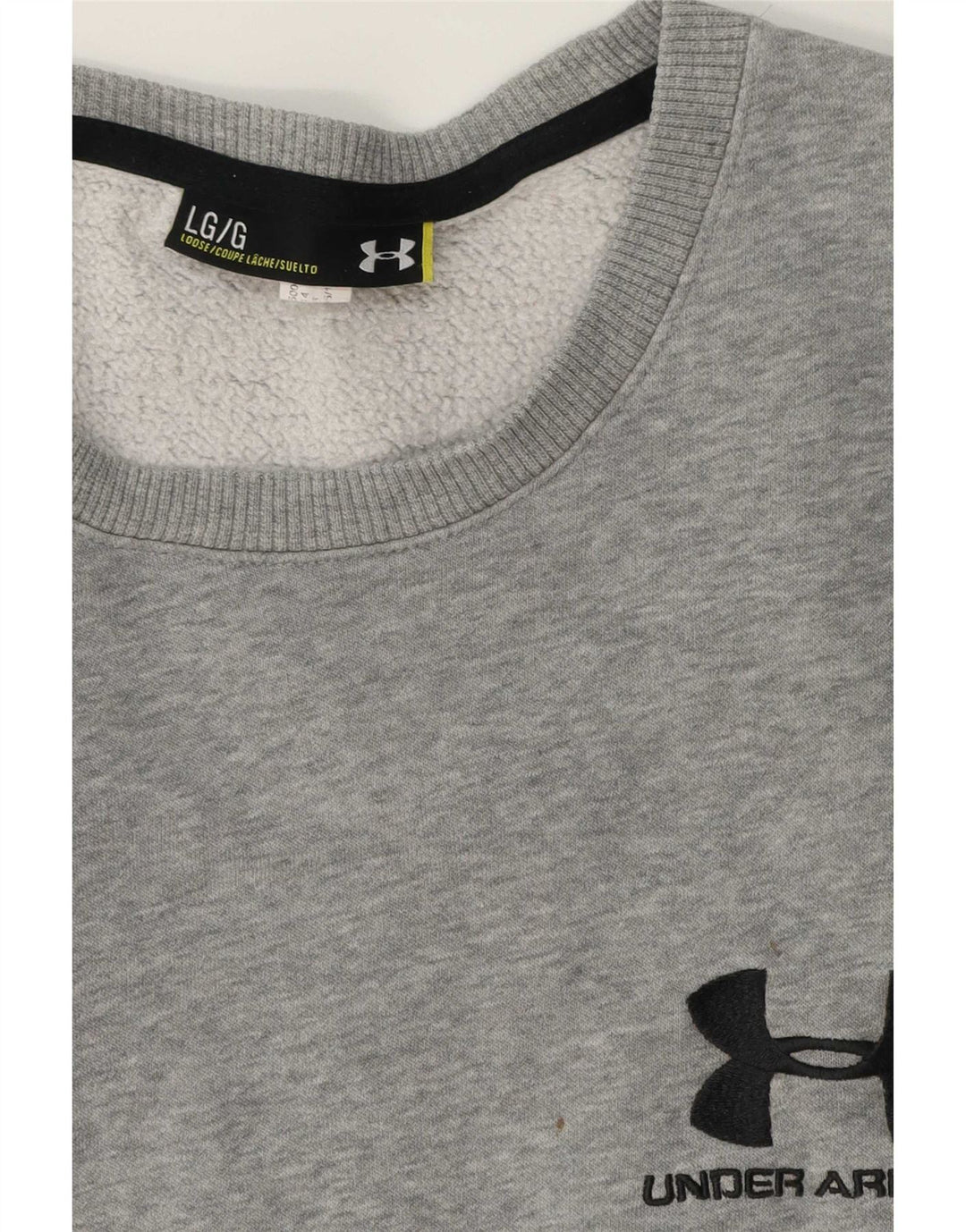 Under Armour Mens Graphic Moletom Jumper Grande Cinza Salpicado