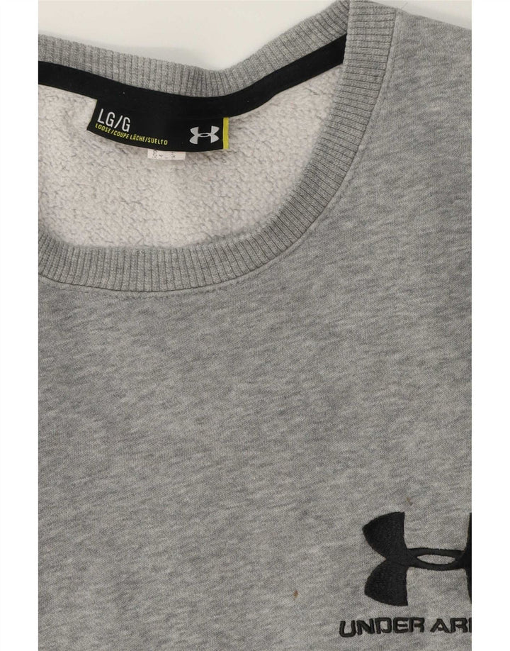 Under Armour Mens Graphic Moletom Jumper Grande Cinza Salpicado
