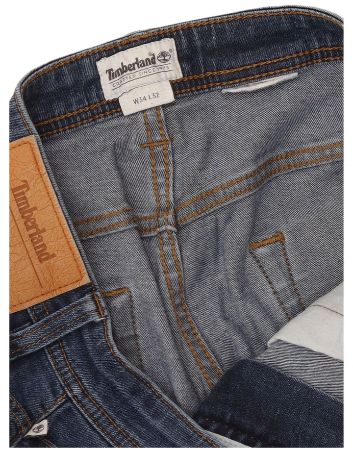 Calça jeans reta masculina Timberland W34 L32 azul