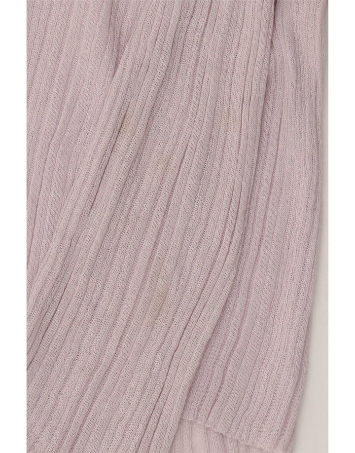 Top cropped feminino Zara manga comprida Reino Unido 12 viscose rosa médio