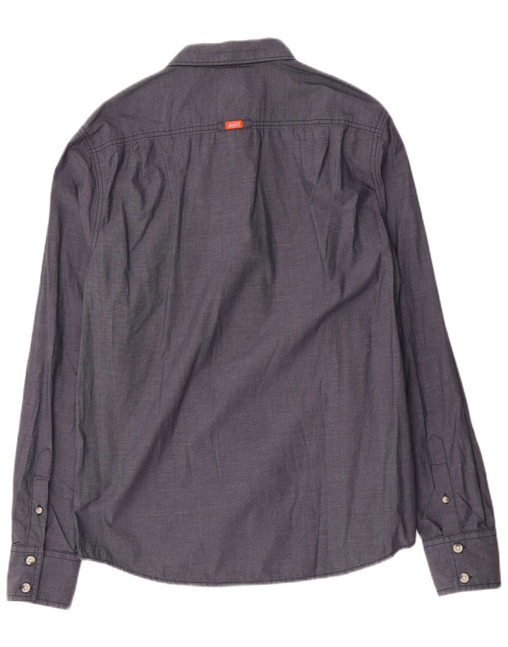 Camisa masculina Superdry XL azul marinho algodão