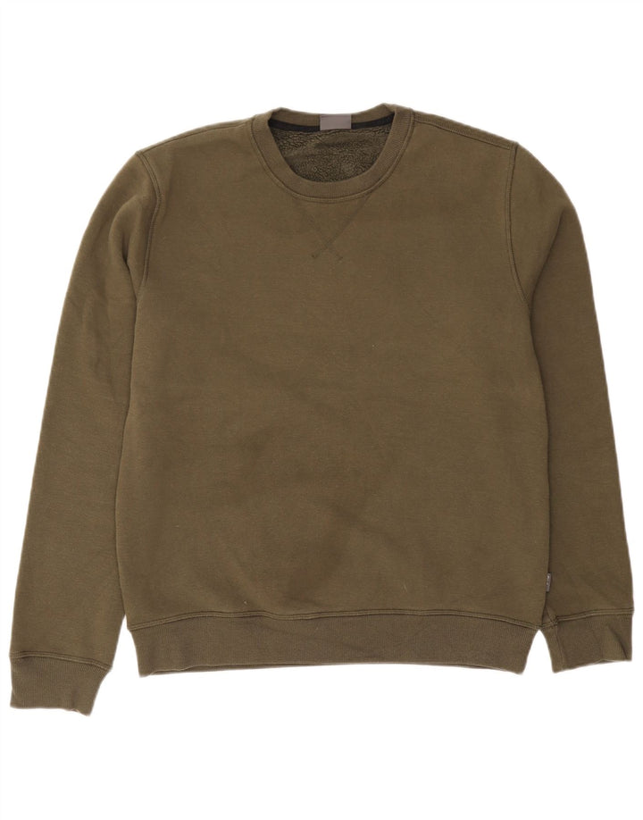 Eddie Bauer moletom masculino jumper médio cáqui algodão