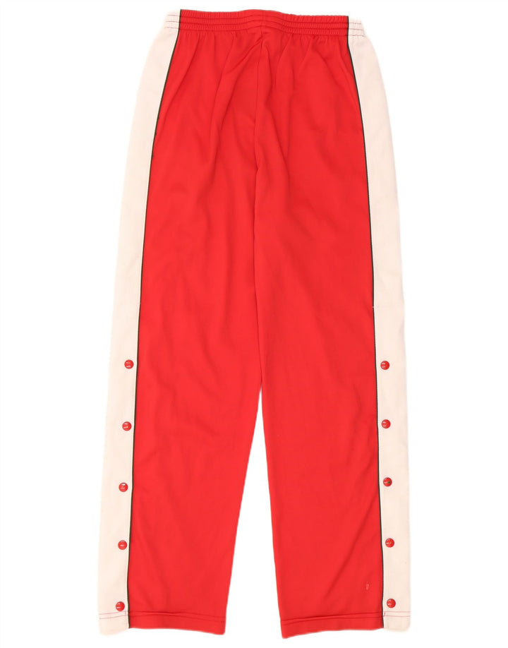 Calças de treino femininas vintage IT 40 poliéster vermelho pequeno Colourblock