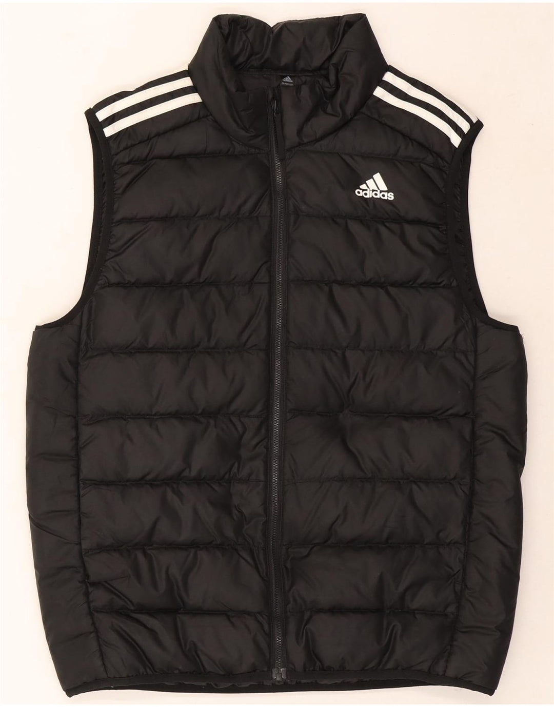 Colete acolchoado masculino Adidas UK 38 poliéster preto médio