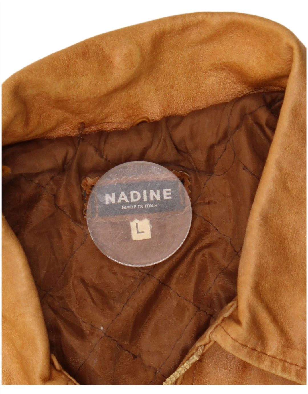 Jaqueta de couro masculina Nadine Reino Unido 40 grande couro marrom