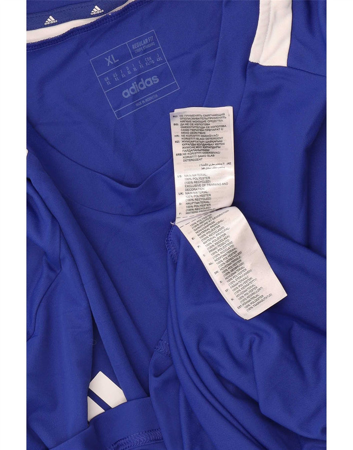 Adidas Masculino Aeroready Regular Fit XL Azul Colorblock Poliéster