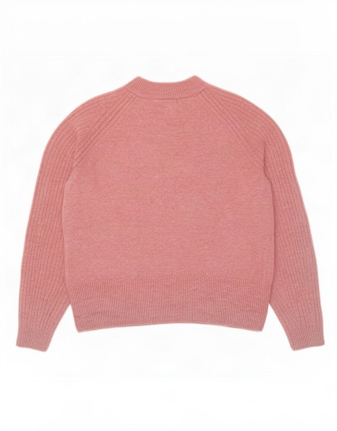 Suéter feminino Marks & Spencer com gola redonda grande, Reino Unido 10 pequeno rosa