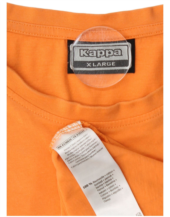 Camiseta gráfica masculina KAPPA Top XL algodão laranja