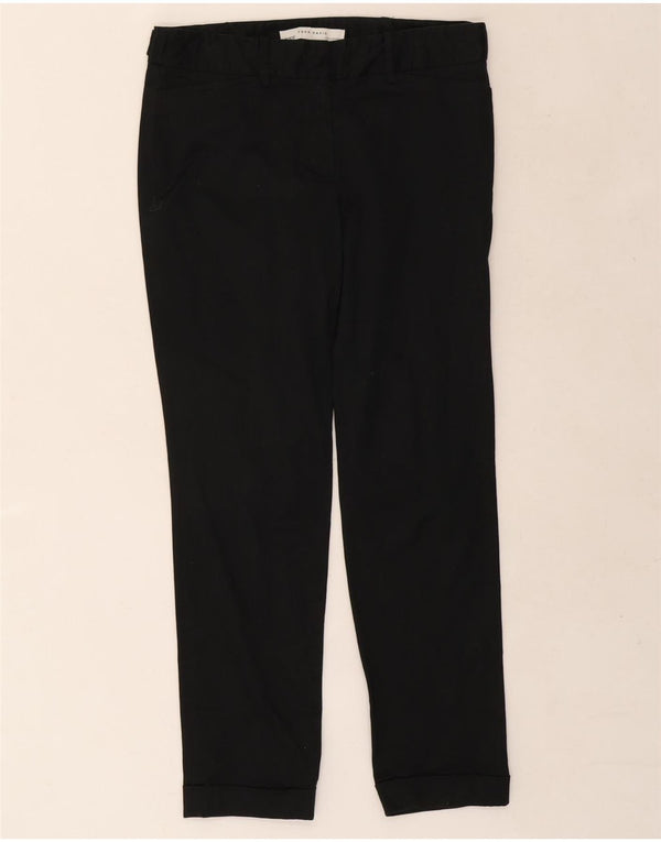 Calça feminina casual slim Zara EU 36 XS W26 L27 algodão preto