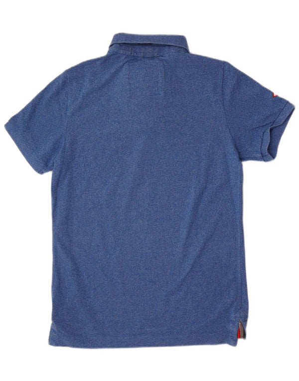 Camisa polo masculina Superdry grande azul algodão clássico