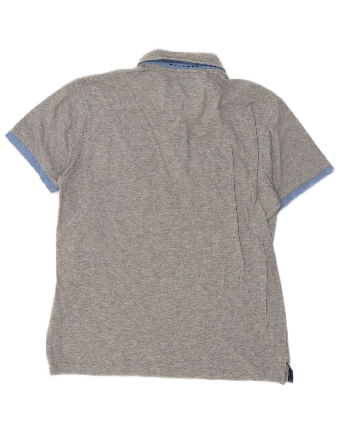 Camisa polo masculina Harmont & Blaine Regular Fit algodão manchado cinza médio