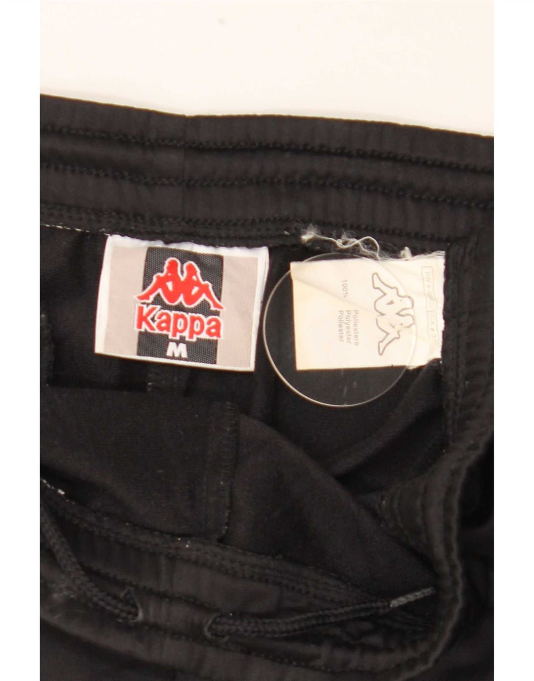 Shorts esportivos masculinos Kappa poliéster preto médio