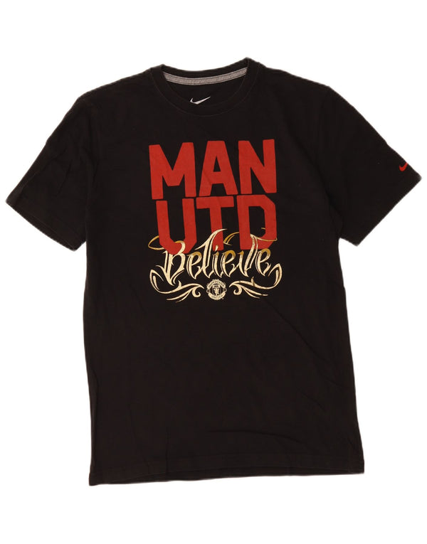 Camiseta masculina Nike Manchester United Standard Fit gráfica top médio preto