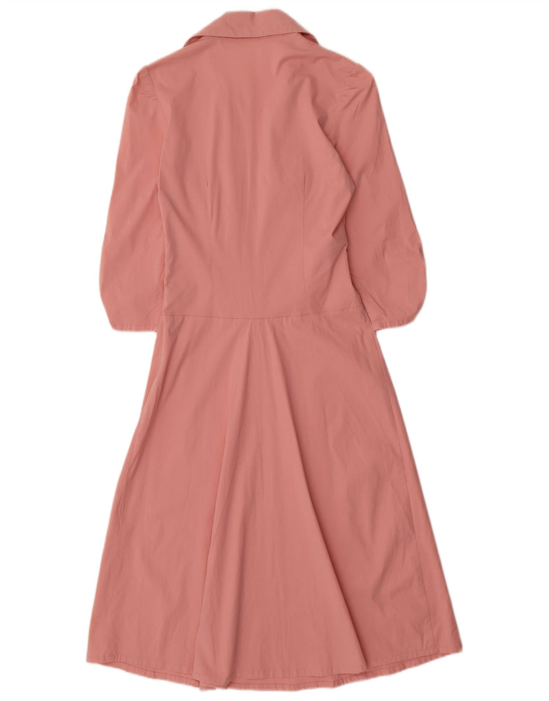 Vestido maxi feminino Kookai manga 3/4 Reino Unido 10 pequeno algodão rosa