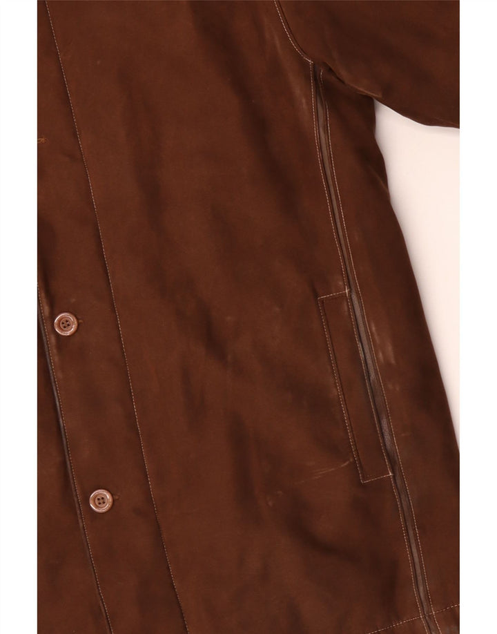 Jaqueta corta-vento masculina vintage EU 56 3XL marrom