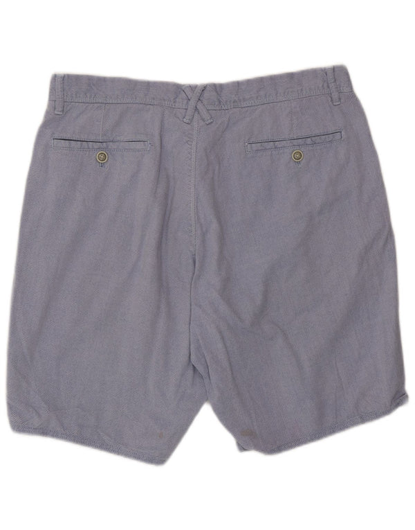 Massimo Dutti Mens Chino Shorts EU 42 Grande W32 Azul Algodão