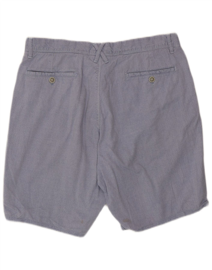 Massimo Dutti Mens Chino Shorts EU 42 Grande W32 Azul Algodão