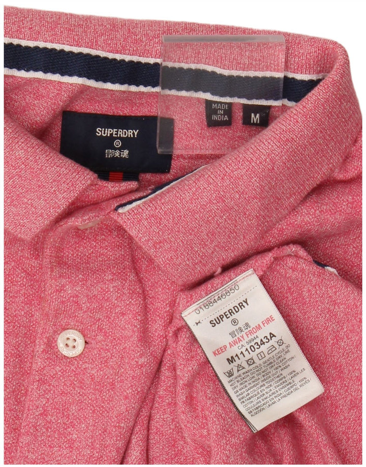 Camisa polo masculina Superdry médio algodão rosa