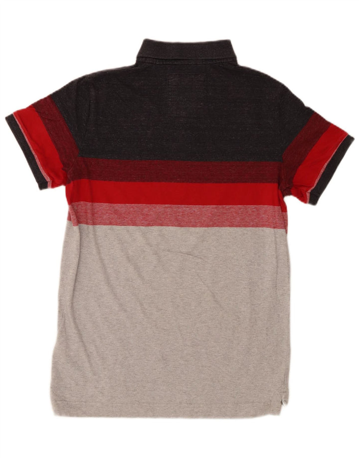 Camisa polo masculina Superdry médio cinza colorblock algodão