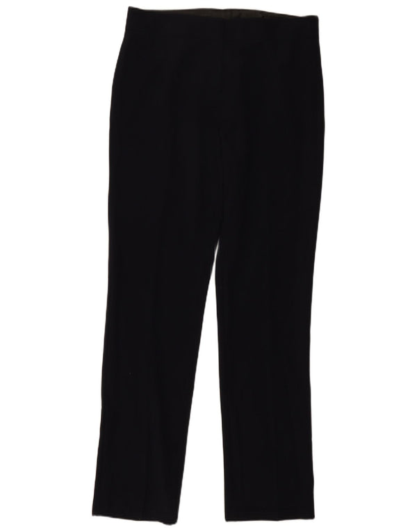 Marks & Spencer Womens Slim Casual Trousers UK 14 Large W32 L33 Navy Blue