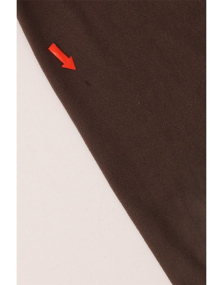 Suéter masculino de lã com zíper completo Jack Wolfskin grande marrom